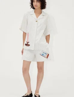 2339 Crisp Stripe Shirting, Elastic - Casual shorts