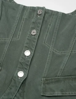 2393 Denim, Scoopneck Pockets Vest - Jeansvästar