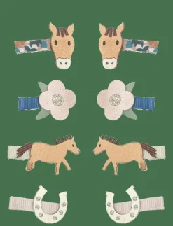 8 Hair Clips - Mini Horse Homestead - Hårklämmor