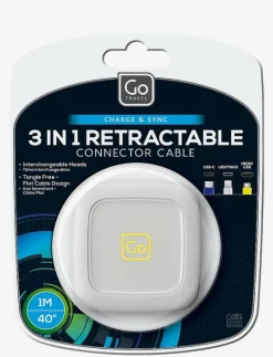 3 in 1 Retractable Connector Cable (1M) - Resetillbehör