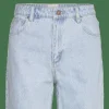 A CLAUDIA CUT OFF BLEACHED STONE - Jeansshorts