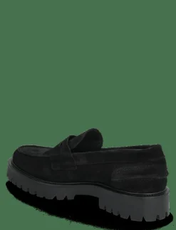 Aaron Penny Loafer - Black Suede - Loafers