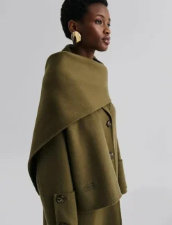 Aloria Double Faced Wool Cashmere Silk Scarf - Halsdukar