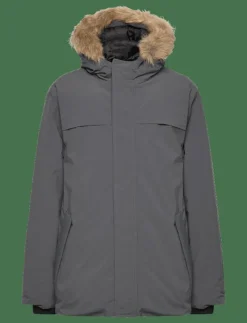 Anorak with shearling-effect hood - Anorak