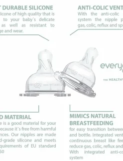 Anti Colic Nipple Medium Healthy + - Nappflaskor