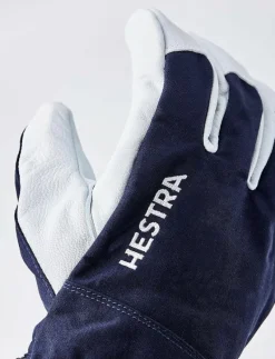 Army Leather Heli Ski - 5 finger Black - Fingervantar