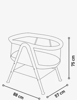 Asalvo Mini Cot Nidus, Anthracite - Spjälsängar