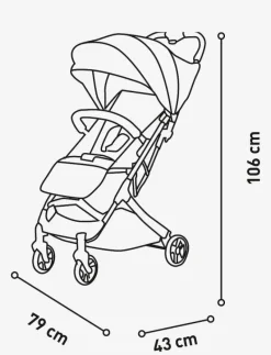 Asalvo Pushchair Amsterdam, Black - Barnvagnar