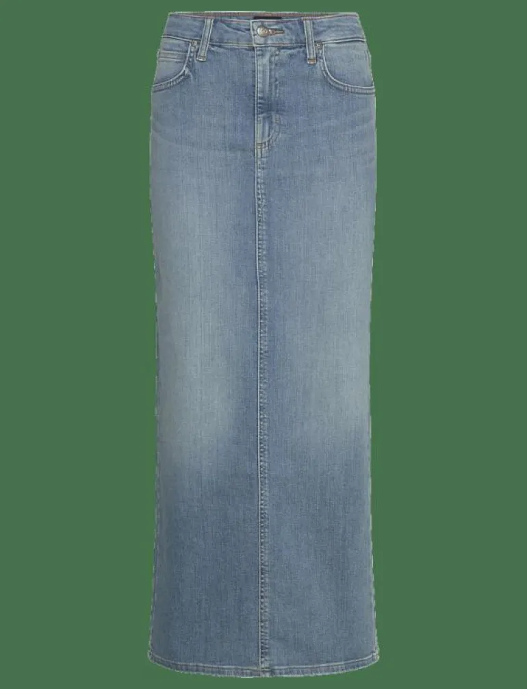 BACK SLIT MAXI SKIRT - Maxikjolar
