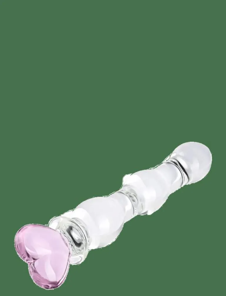 baseks Heart Beaded Glass Dildo - Beauty