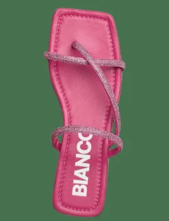 BIASISSEL Strappy Slide Rhinestone Smooth Leather - Sandaler