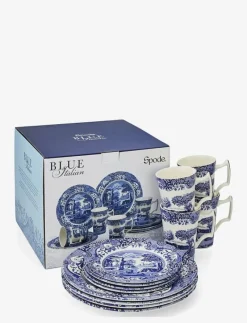 Blue Italian 12 Piece Set - Tallrikar