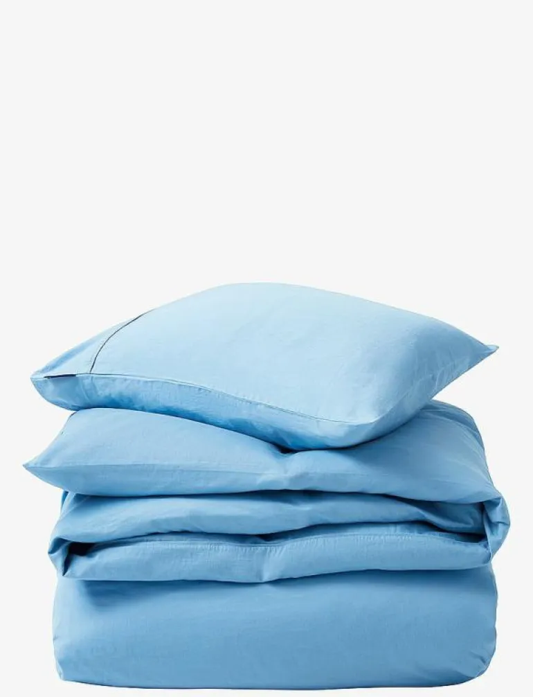 Blue Sky Washed Cotton Sateen Bed Set - Påslakanset