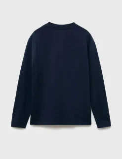 Buttoned cotton T-shirt - Långärmade t-shirts