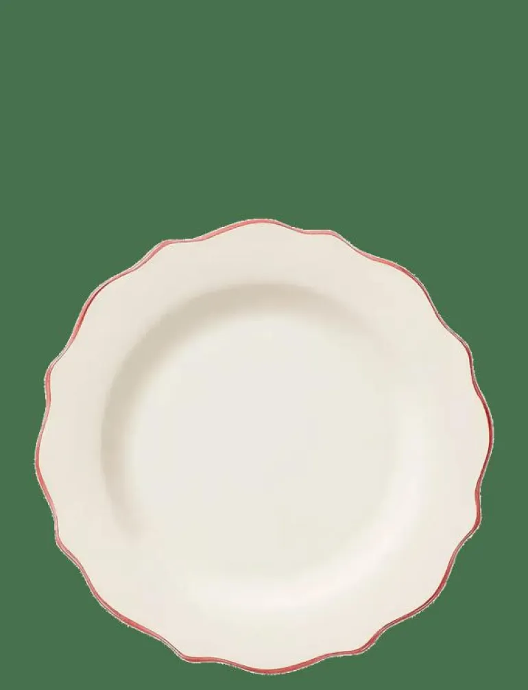 Carmine Scalloped Breakfast Plate - Assietter