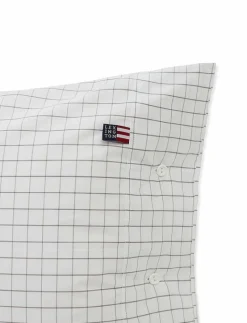 Checked Cotton Poplin Pillowcase - Örngott