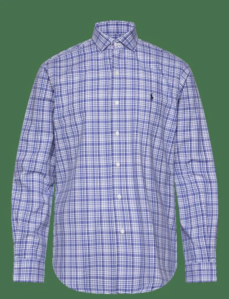 Classic Fit Plaid Stretch Poplin Shirt - Rutiga skjortor
