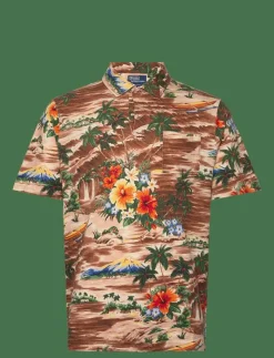 Classic Fit Tropical Linen-Cotton Polo - Kortärmade pikéer