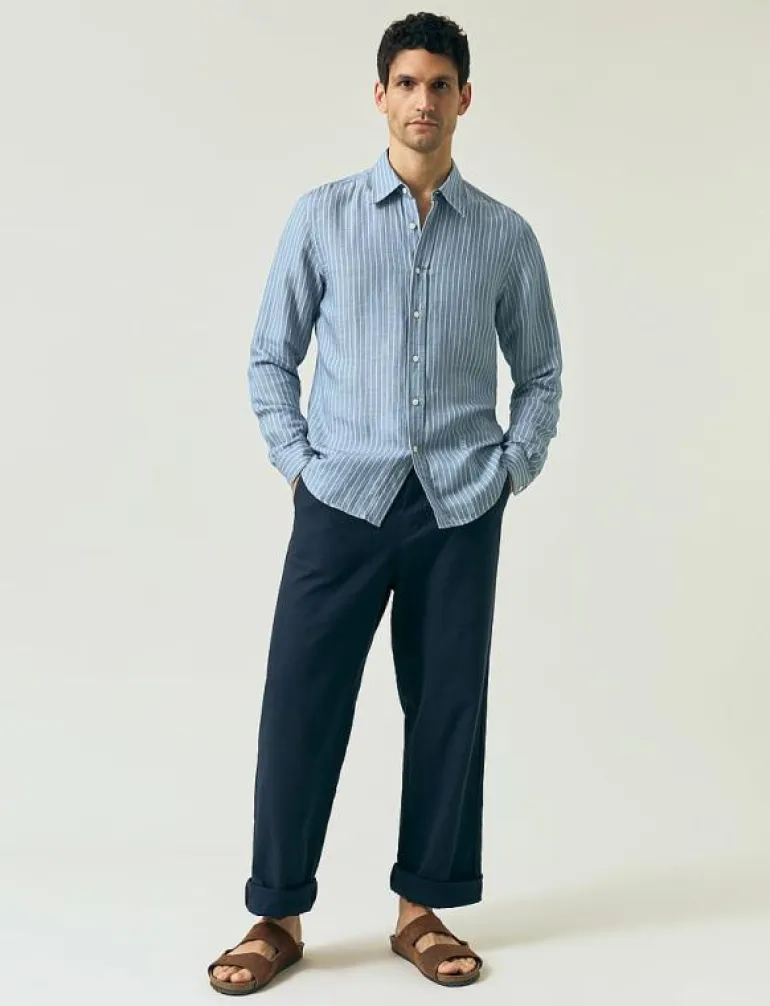 Classic Hemp Striped Shirt - Randiga skjortor