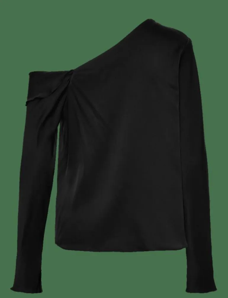 Cora silk blouse - Långärmade blusar