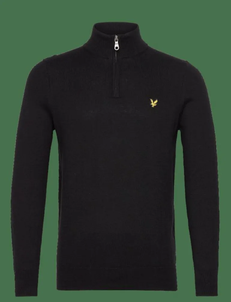 Cotton Merino Quarter Zip Jumper - Stickat
