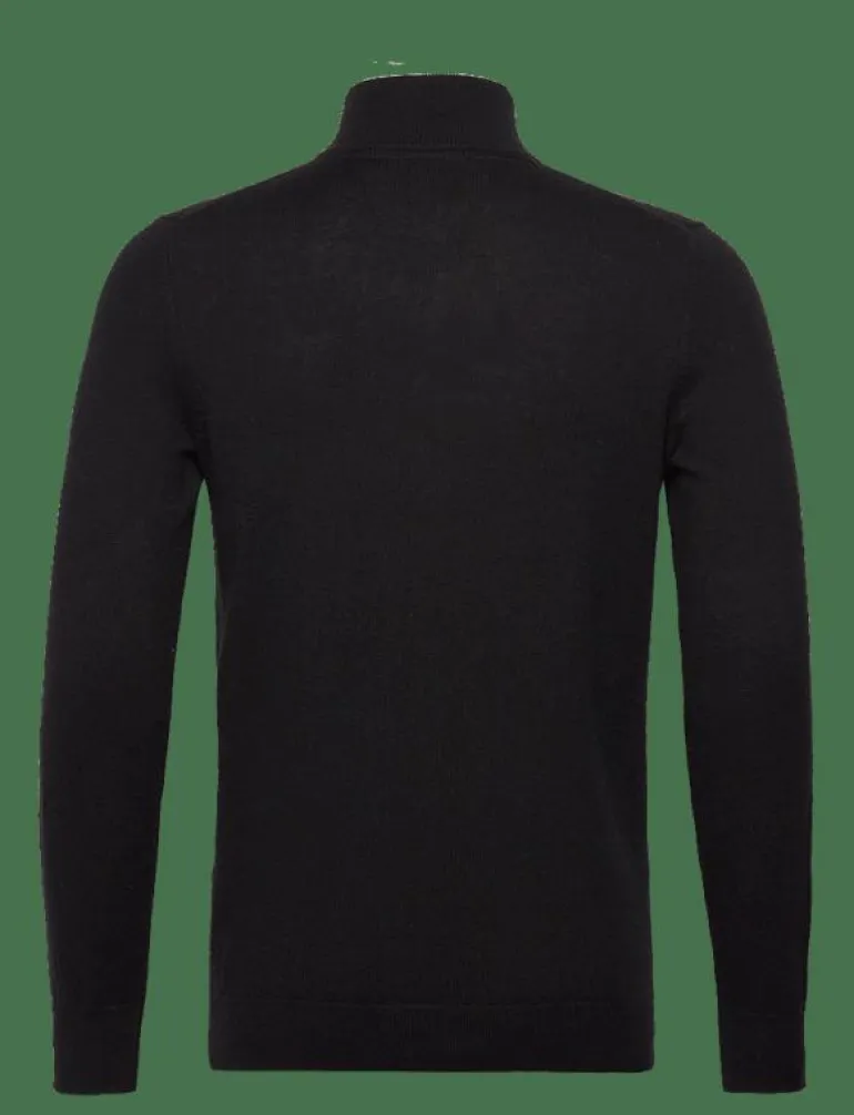 Cotton Merino Quarter Zip Jumper - Stickat
