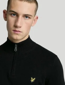 Cotton Merino Quarter Zip Jumper - Stickat