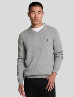 Cotton Merino V Neck Jumper - V-ringat