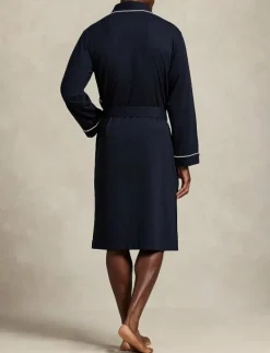 Cotton-Blend Jersey Robe - Morgonrock