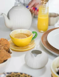 Cup and plate Lemon - Kaffekoppar