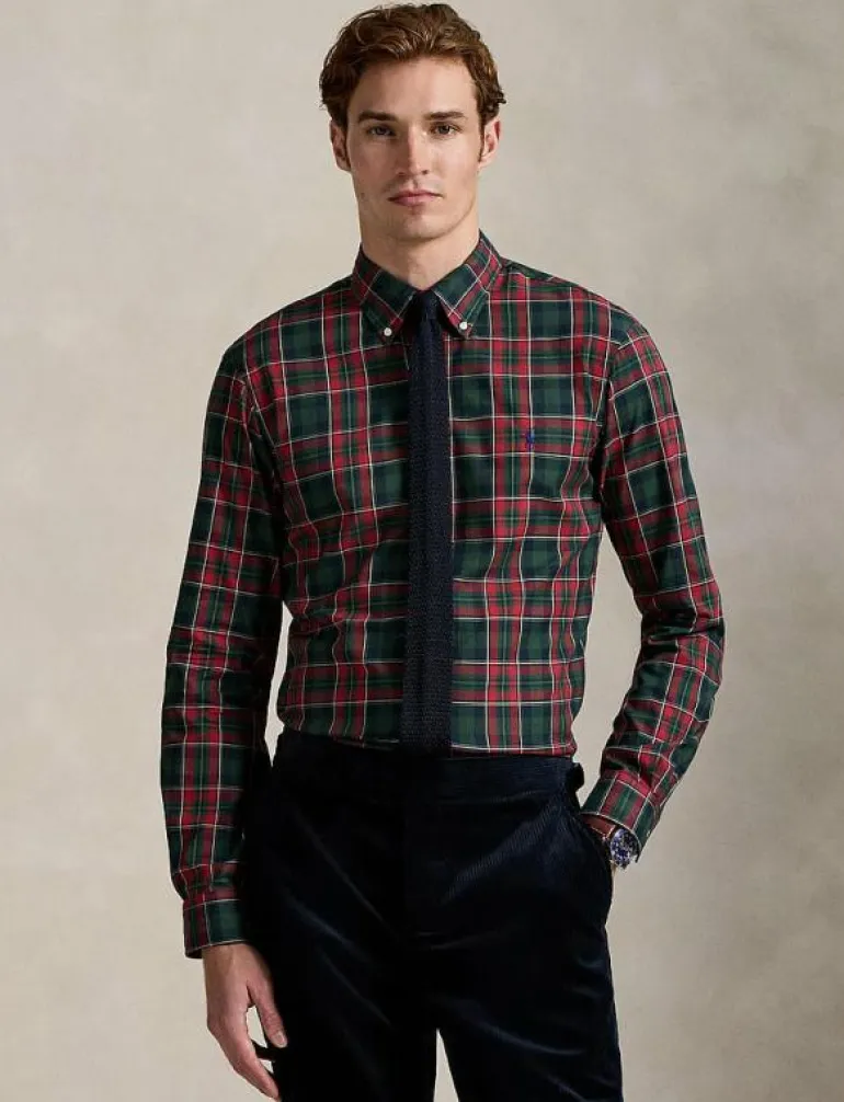Custom Fit Plaid Twill Shirt - Rutiga skjortor