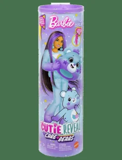 Cutie Reveal Care Bears Doll & Accessories, Series 2 Dream Bright Bear with 10 Surprises - Dockor