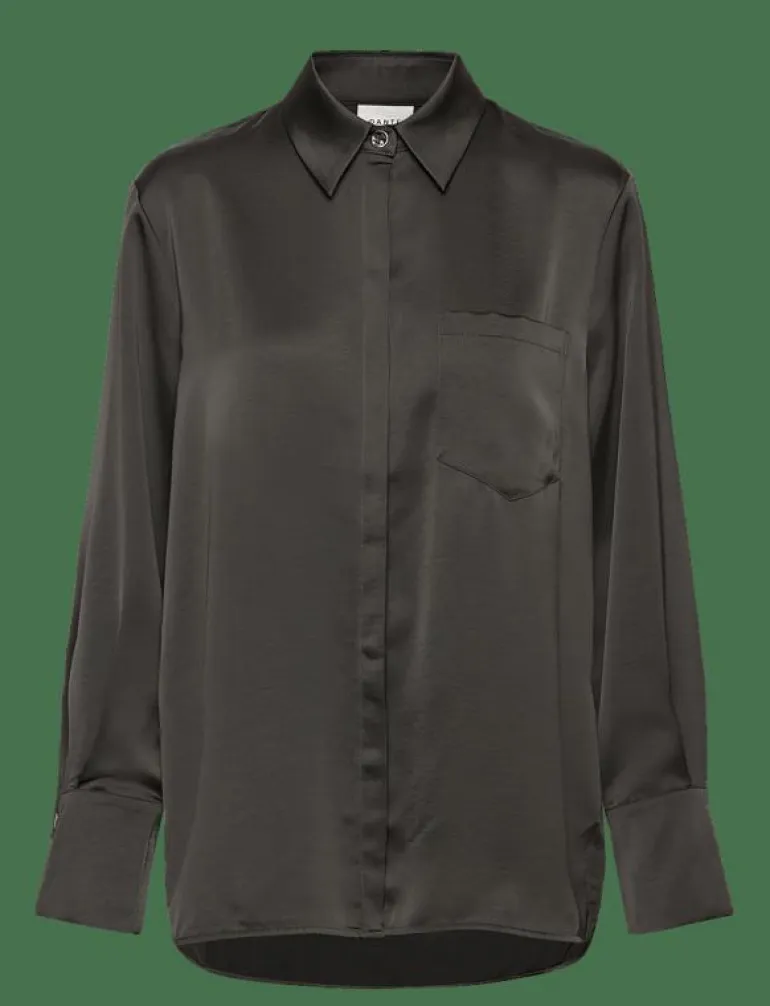 Dante6-Louda satin long shirt - Långärmade