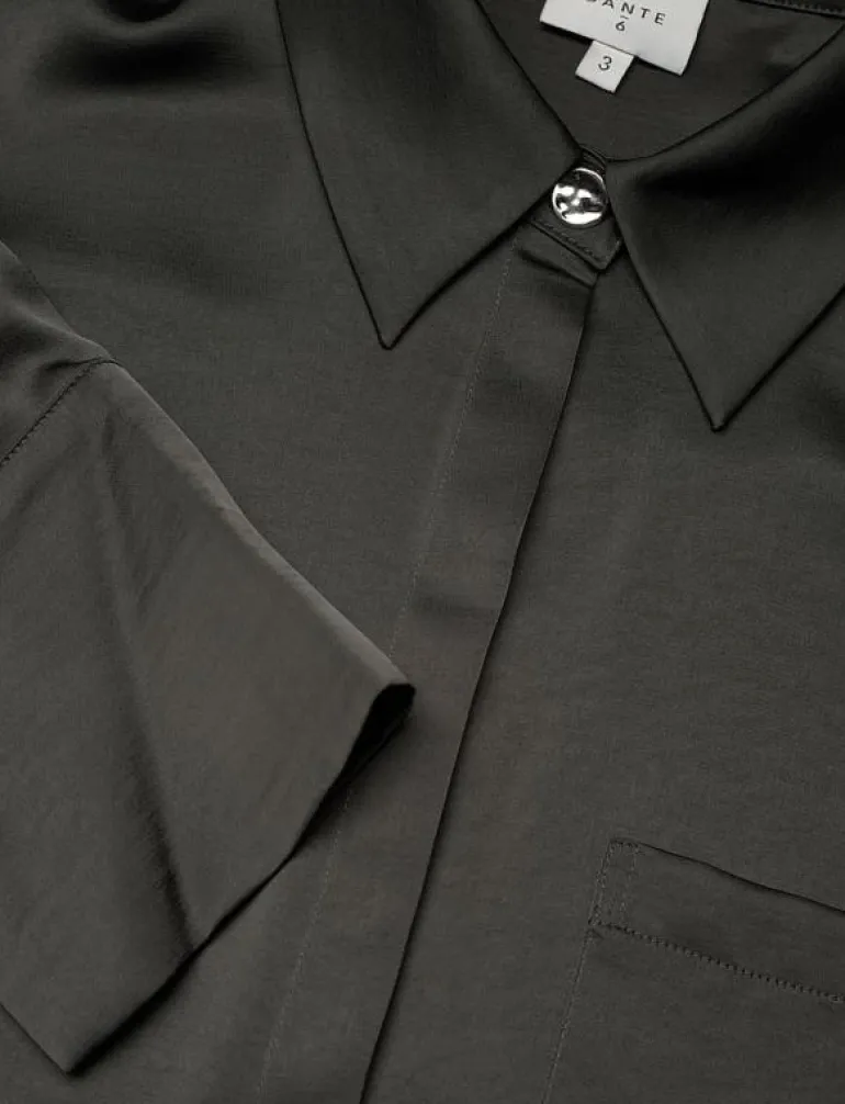 Dante6-Louda satin long shirt - Långärmade
