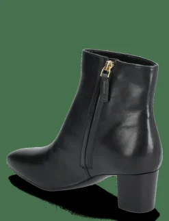 Demi Burnished Leather Bootie - Ankelboots med klack