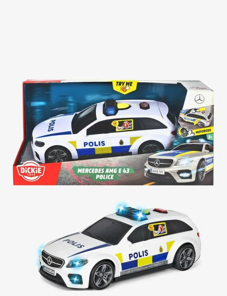 Dickie Toys Svensk Mercedes-AMG E43 Polisbil - Leksaksbil