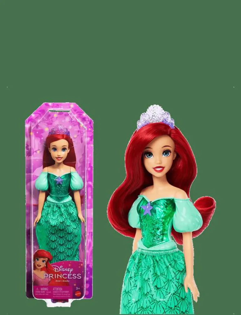 Disney Princess Ariel Doll with Sparkling Fashion & Accessories, Inspired by The Little Mermaid - Dockor