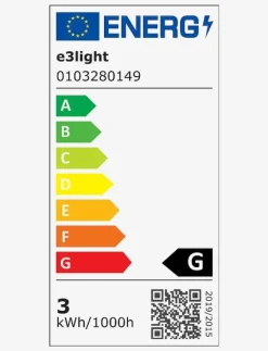 e3 LED Vintage A60 B22 Spiral Dimmable Plastic - Glödlampor