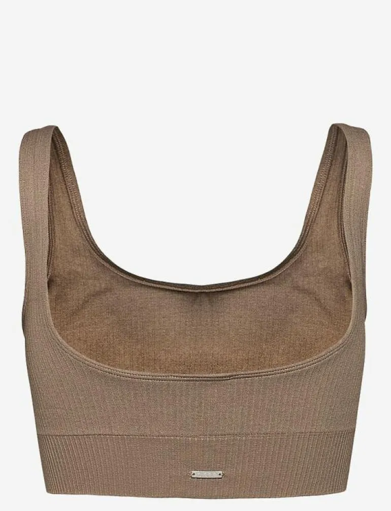 Espresso Ribbed Seamless Bra - Sport BH:ar