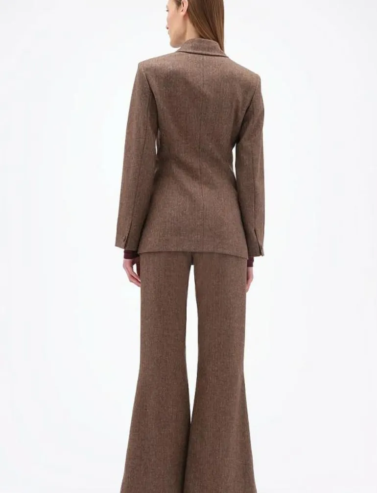 FITTED HERRINGBONE BLAZER - Jackor