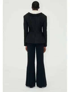 Flared Long Pants, 2273 Crepe - Kostymbyxor