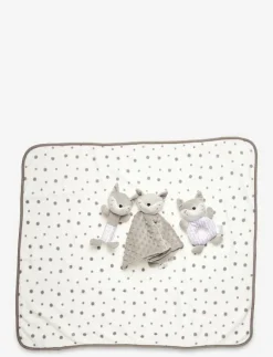 Fleecefilt och Gosedjur Giftset Grå Räv - Babyfilt