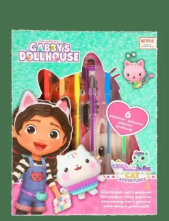 GABBYS DOLLHOUSE ACTIVITY BOOK W. GEL PENS - Målar- & pysselböcker