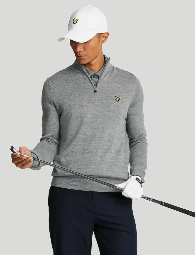 Golf Quarter Zip Merino Jumper - Stickat