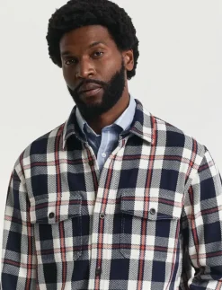HEAVY TWILL CHECK OVERSHIRT - Rutiga skjortor