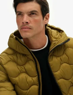 HOODED QUILTED WAVE PADDED JKT - Dunjackor