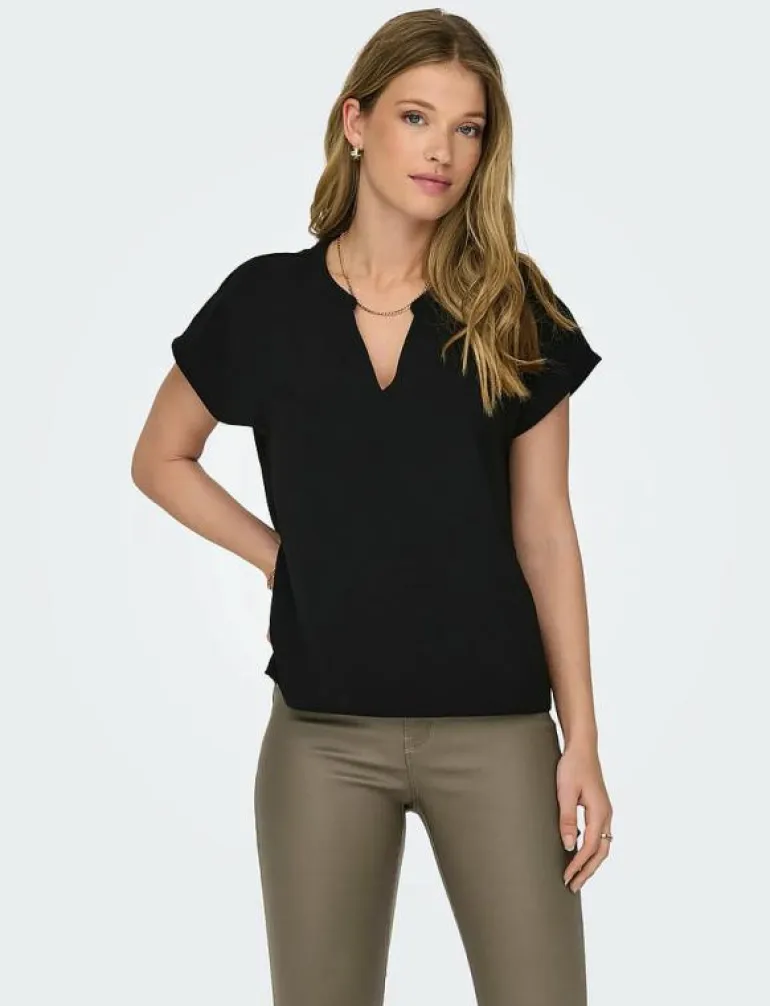 JDYLION LIFE S/S TOP WVN NOOS - T-shirts