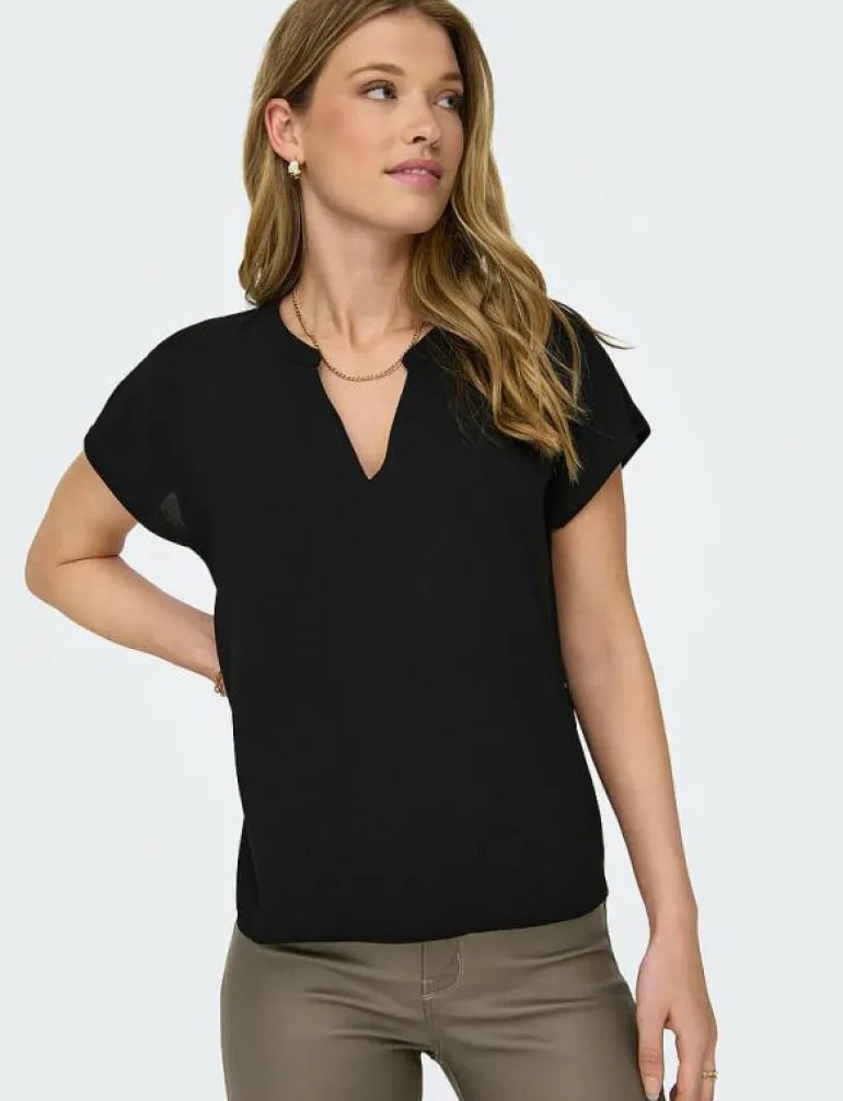 JDYLION LIFE S/S TOP WVN NOOS - T-shirts