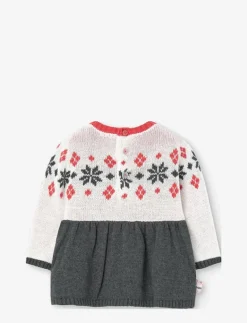 Knitwear dress for baby girl -BCI - Långärmade vardagsklänningar