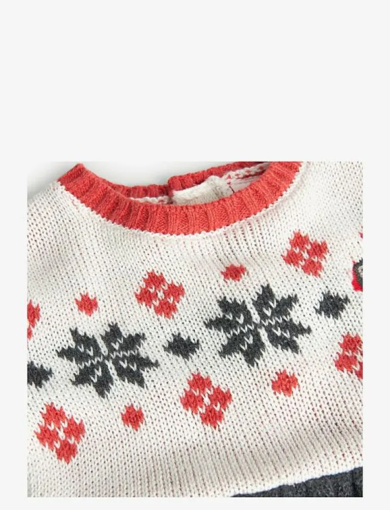 Knitwear dress for baby girl -BCI - Långärmade vardagsklänningar